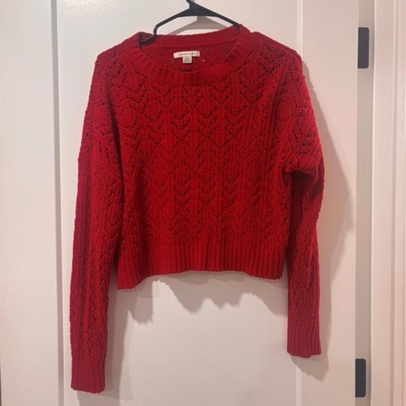 American Eagle | Womens Red Cropped Sweater | Size: S - Picture 2 of 4